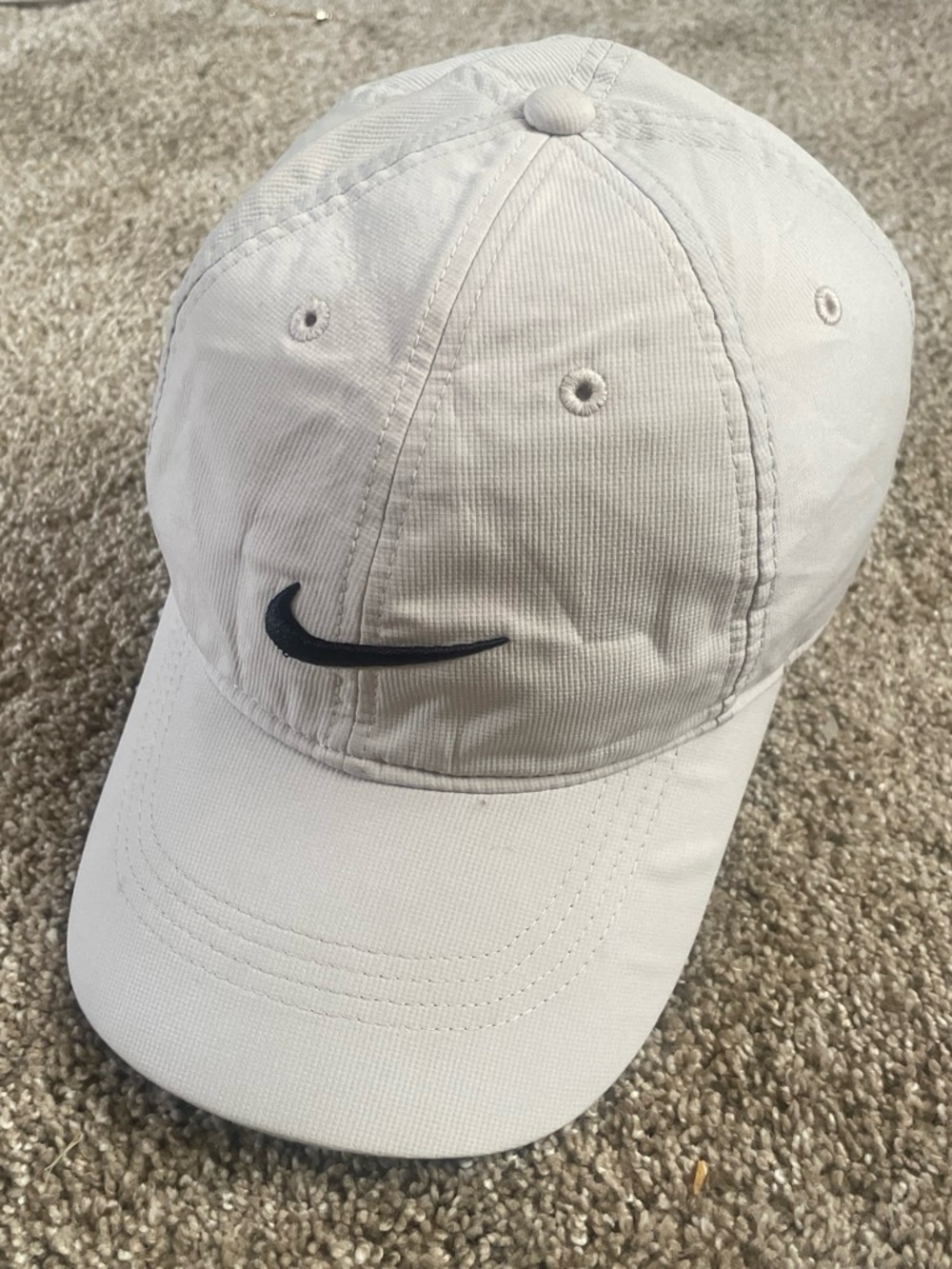 Nike Pale Gray Baseball Cap with Black Swoosh